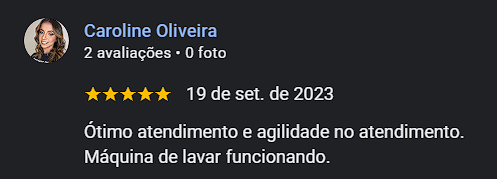 Depoimento de cliente Caroline Oliveira sobre manutenção de ar condicionado Thermodinâmica Curitiba